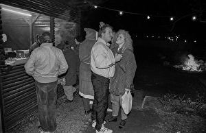 Germany, Berlin, 18.12.1991, Exclave Steinstuecken, Christmas party, Europe