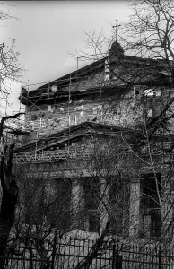 Germany, Berlin, 19.02.1992, ruin of the Elisabeth church, at the Invalidenstrasse, (Schinkel - building), Europe