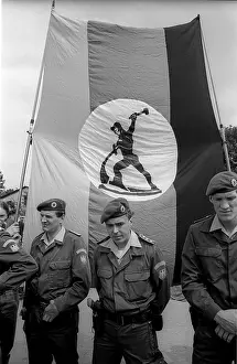 Germany, Berlin, 20.6.1992, protest against International Air and Space Exhibition in Schonefeld