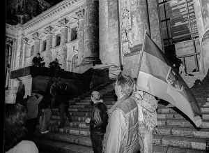 Germany, Berlin, 22 June 1991, the capital decision (for Berlin) is celebrated at the Reichstag building