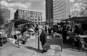 Germany, Berlin, 22 May 1991, market in Marzahn