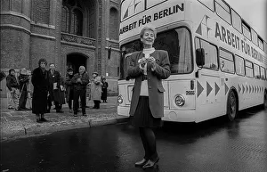 Germany, Berlin, 22.10.1991, Senator Christine Bergmann for the press