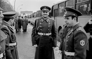 Germany, Berlin, 22.12.1990, departure of the Soviet guard of honour from the memorial in the Tiergarten