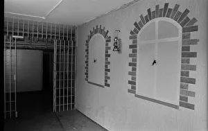 Germany, Berlin, 23.06.1991, windows painted on the wall