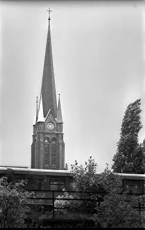 Germany, Berlin, 23.11.1992, Tower of the Church of the Redeemer