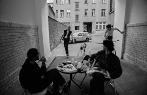 Germany, Berlin, 26 June 1991, in front of the Sophienclub