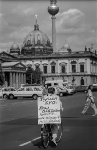 Germany, Berlin, 28 July 1992, demonstration against job cuts at the Charite