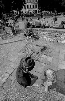Germany, Berlin, 31.08.1991, playground Kollwitzplatz
