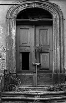 Germany, Freiberg, 12.8.1992, derelict door