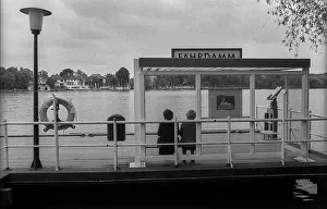 Germany, Hamburg, 03.06.1991, Steamer landing stage on the Alster