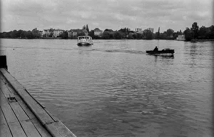 Germany, Hamburg, 03.06.1991, Steamer landing stage on the Alster