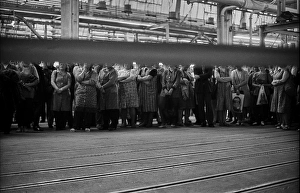 Germany, Kahla, 20.12.1991, Kahla porcelain factory, workforce, works meeting, Europe