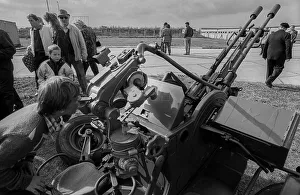 Germany, Osterne, 12.11.1991, Open day in a former missile site of the NVA