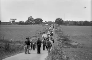 Germany, Osterne, 12.11.1991, Open day in a former missile site of the NVA