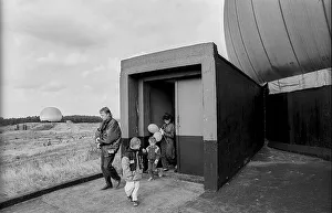 Germany, Osterne, 12.11.1991, Open day in a former missile site of the NVA