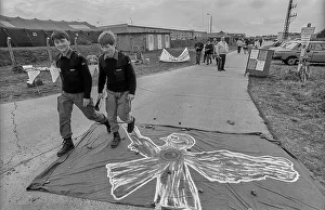 Germany, Osterne, 12.11.1991, open day at a former NVA missile site (now Bundeswehr)