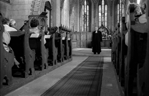 Category Historic Photos EN Prints: Germany, Stepnitz, 30.04.1992, Divine service in the monastery church of Marienfliess