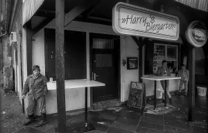 Germany, Sternberg, 12.01.1992, Kiosk in Sternberg / Mecklenburg, Europe
