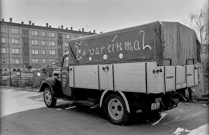 Germany, Werder, 29.03.1991, old GDR lorry with the inscription