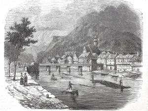 Gernsbach, der historische Hauptort des unteren Murgtals im baden-wurttembergischen Landkreis Rastatt