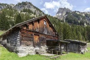 Gerstruber Alpe, behind Hoefatsmannl and Hoefats