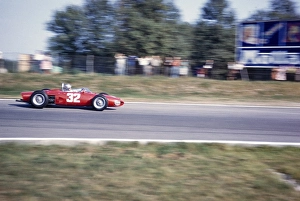 Giancarlo Baghetti, Formula 1 race, Italian Grand Prix, Monza 1961 in the Ferrari 156 F1 with shark nose
