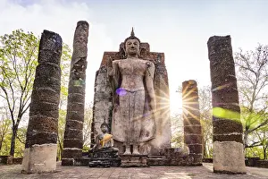 The giant standing Buddha in the temple Wat Saphan Hin