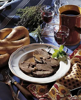 Gigot with herbs, France, Europe