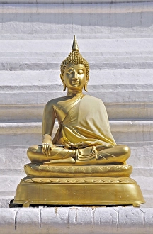 Category Buddhism Prints: Gilded Buddha statue, Chiang Mai, Thailand, Asia