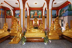 Category Buddhism Prints: Gilded Buddha statues and reclining Buddhas