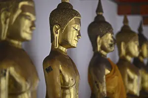 Gilded Buddha statues in Wat Pho
