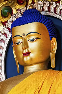 Gilded statue of Sakyamuni Buddha in Tsuglagkhang temple