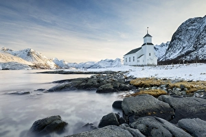 Gimsoy Church, Lofoten, Norway, Europe