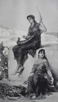 Girl with Musical Instruments in Tangier