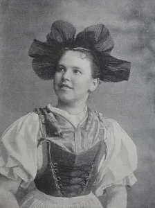 Girl in the traditional costume of Meran