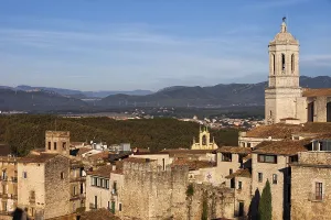 Girona city historic architecture in Catalonia