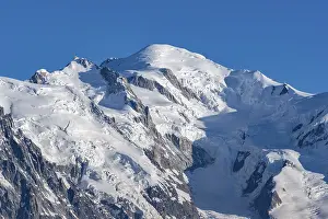 Glaciated mountain peak of Mont Blanc