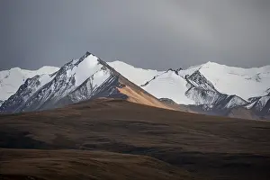 Glaciated and snow-capped mountains