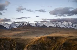 Glaciated and snow-capped mountains