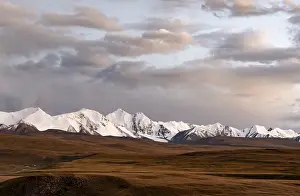 Glaciated and snow-capped mountains