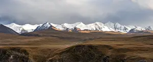 Glaciated and snow-capped mountains