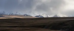 Glaciated and snow-capped mountains
