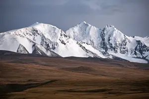 Glaciated and snow-capped mountains