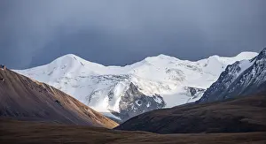 Glaciated and snow-capped mountains