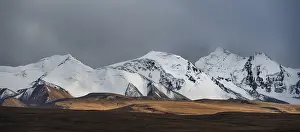 Glaciated and snow-capped mountains