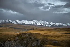 Glaciated and snow-capped mountains