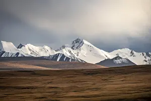 Glaciated and snow-capped mountains