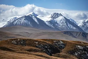 Glaciated and snow-covered mountains