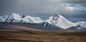 Glaciated and snow-covered mountains