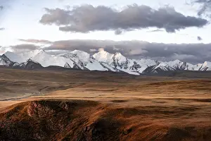 Glaciated and snow-covered mountains